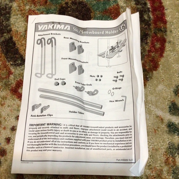 New YAKIMA Ground Control Ski/Snowboard Holder 4 Pair Skis Or 4 Snowboards 05109 - Picture 3 of 7